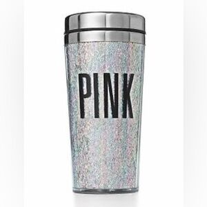 VS Pink Glitter Travel Tumbler
